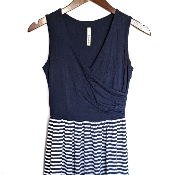 Gilli Navy Blue Stripe Surplus Maxi Dress - Picture 2 of 5